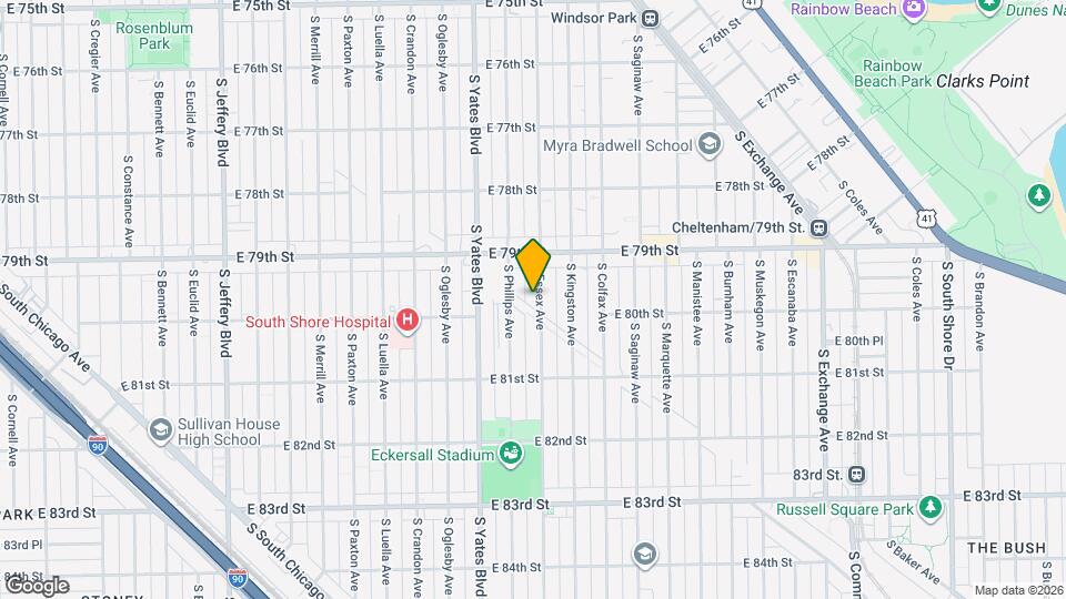 7946 S Essex Ave Map and Location Details