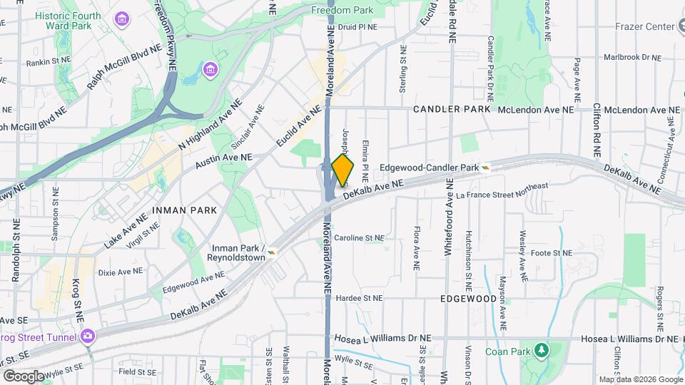 1206 DeKalb Ave NE Map and Location Details