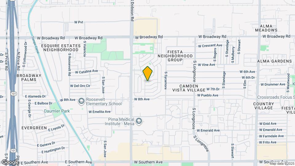 701 S Dobson Rd Map and Location Details