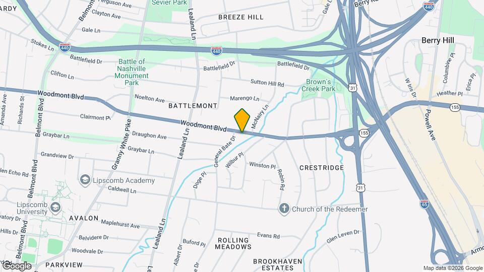 911 Woodmont Blvd Map and Location Details