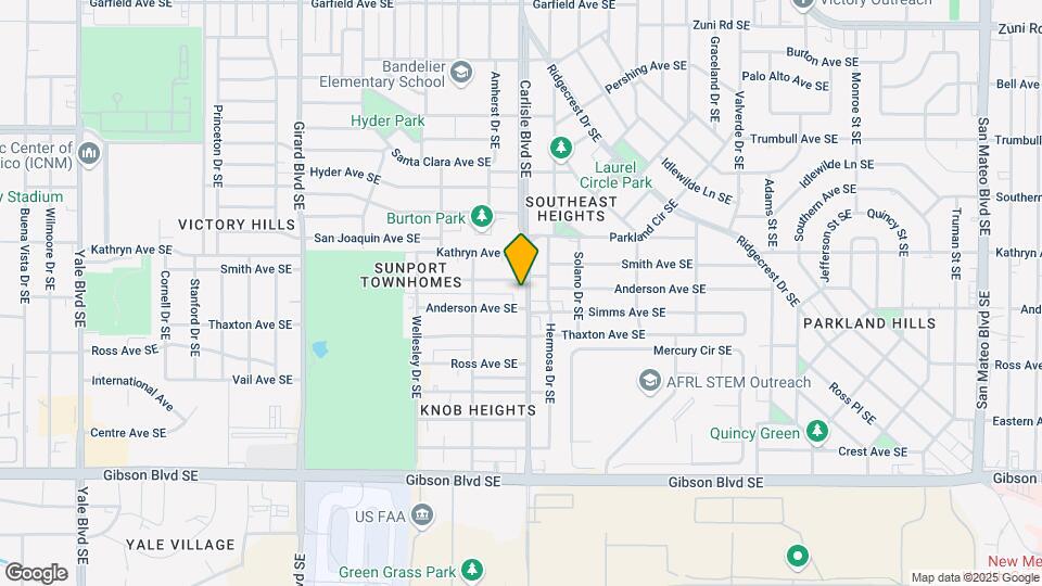 1005 Carlisle Blvd SE-Unit -Apt A Mapa y Detalles de la Ubicación