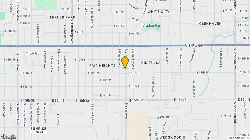 1244 S Yale Ave Map and Location Details