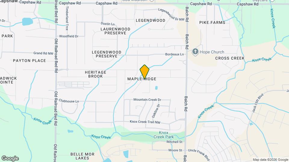 307 Ivyleaf Dr NW Mapa y Detalles de la Ubicación
