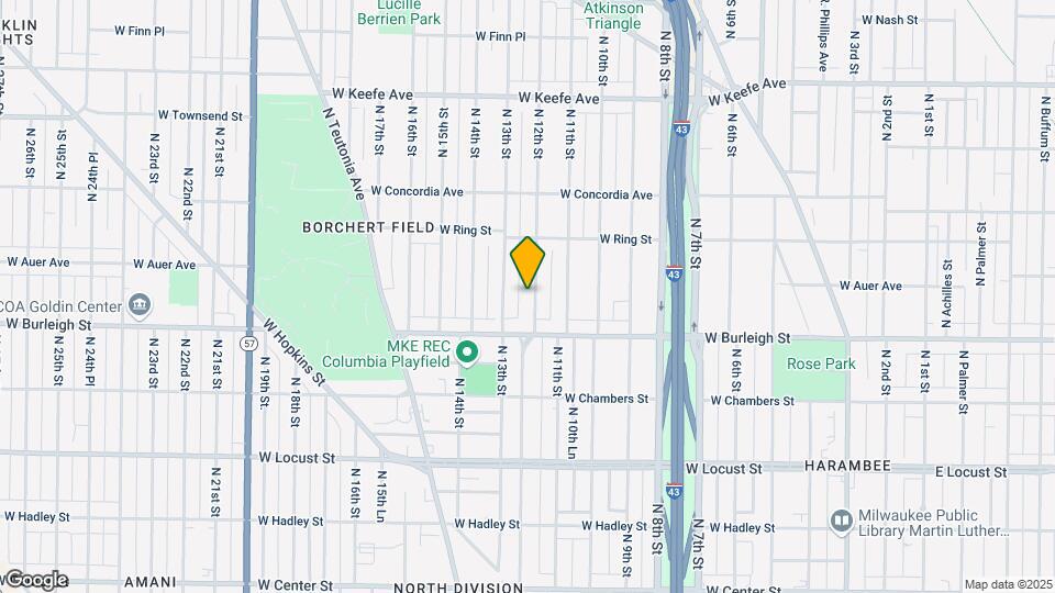 3147-3149 N 12th St, Unit 1 Map and Location Details