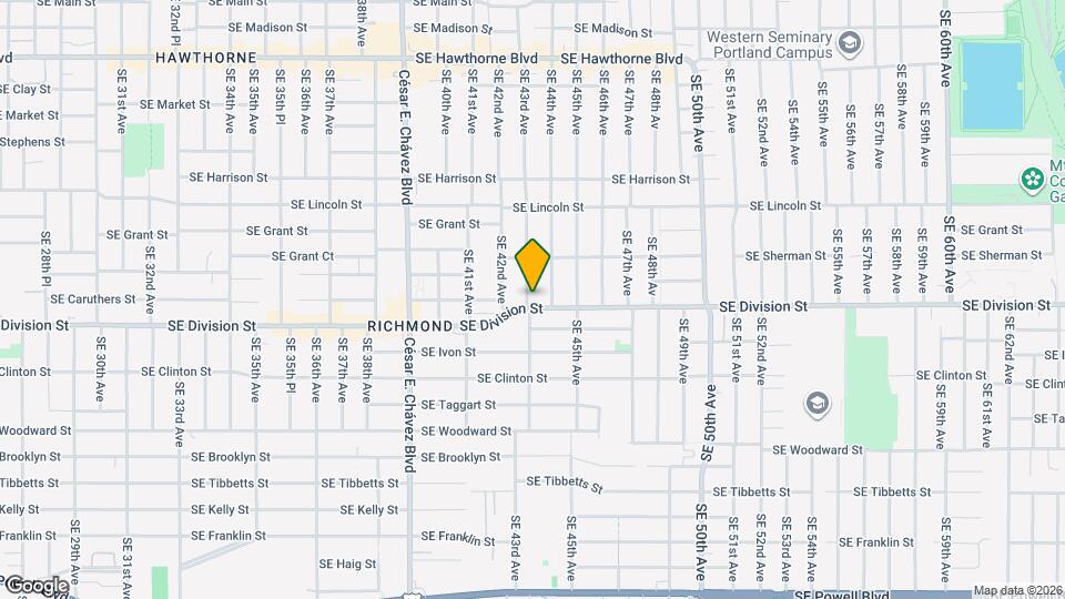 4303 SE Division St Map and Location Details