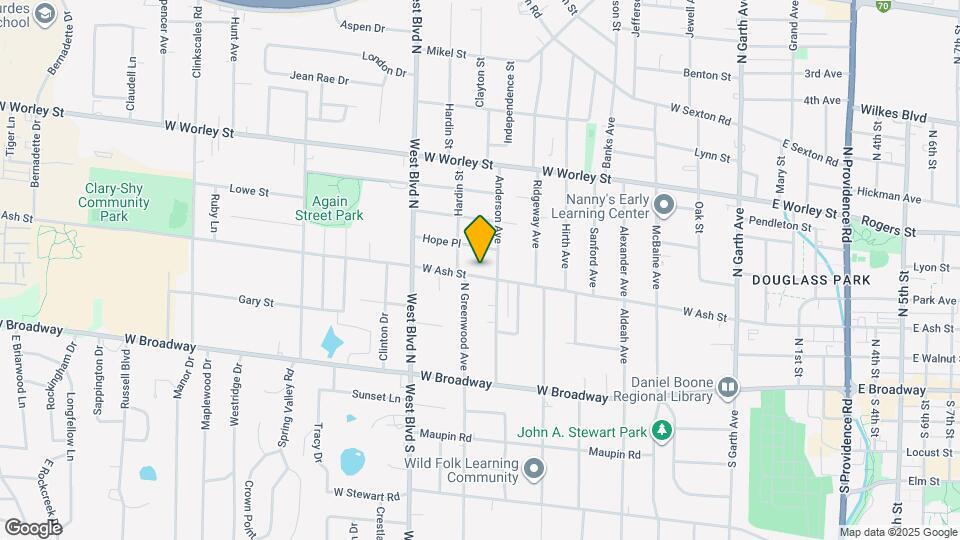 805 W Ash St Map and Location Details