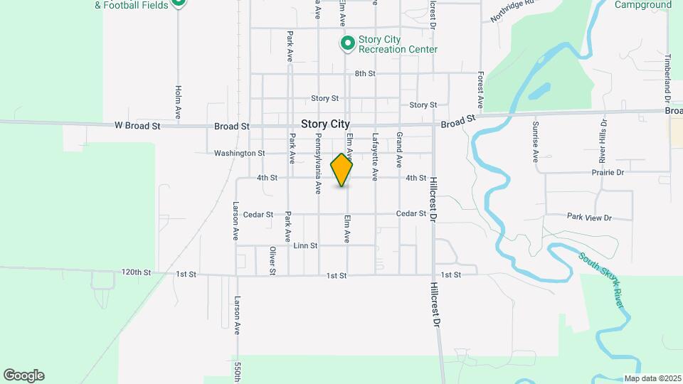 327 Elm Ave Map and Location Details