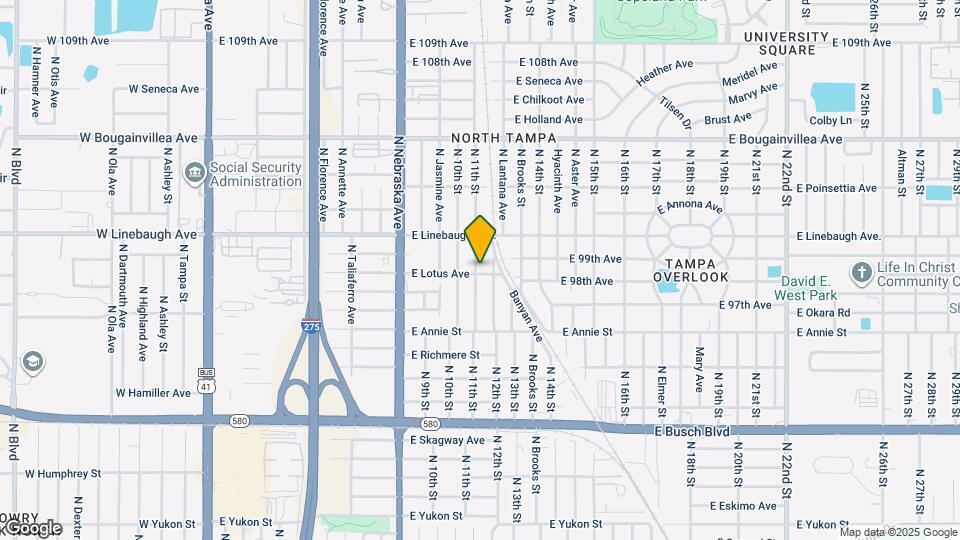 9801 N 11th St Map and Location Details