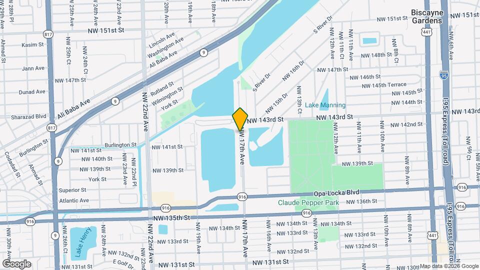 14226 NW 17th Ave Map and Location Details