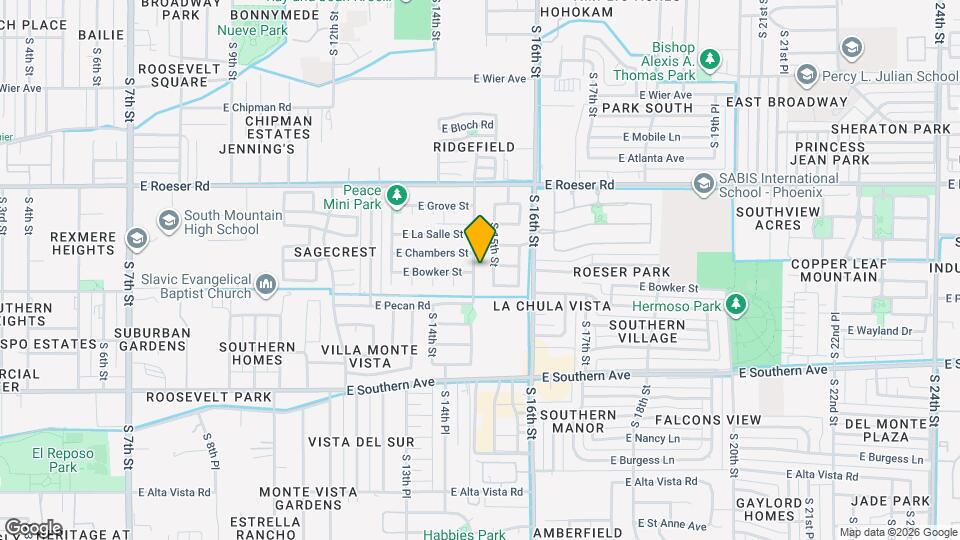 5437 S 14th Way Map and Location Details