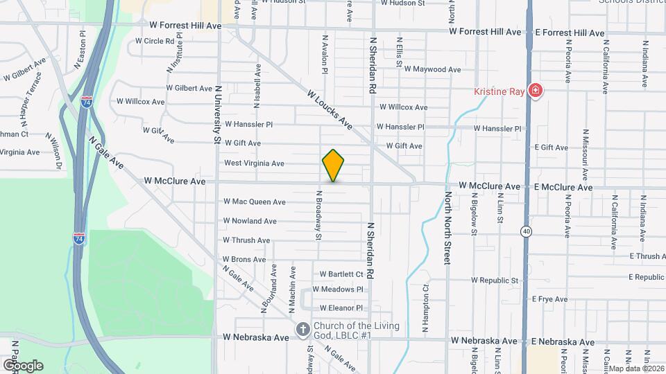 814 W McClure Ave Map and Location Details