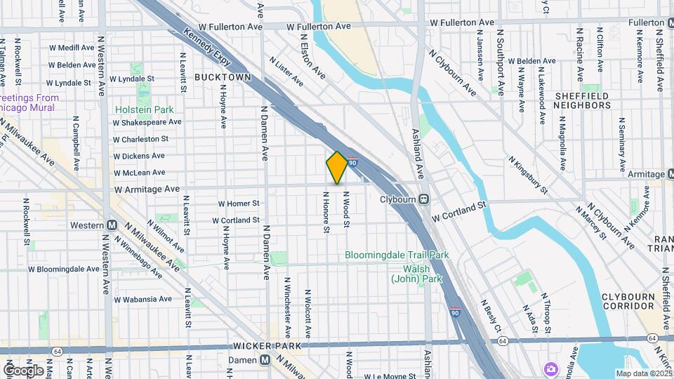 1813 W Armitage Ave, Unit Garden Map and Location Details