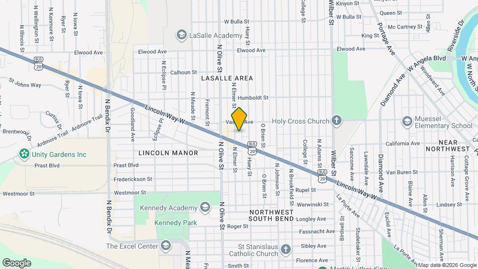 1032 N Elmer St Map and Location Details