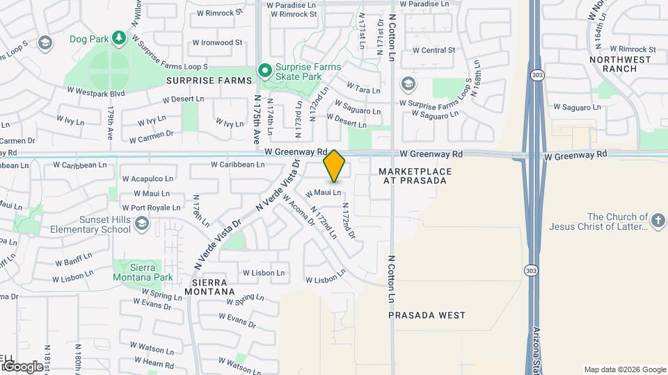 17238 W Maui Ln Mapa y Detalles de la Ubicación