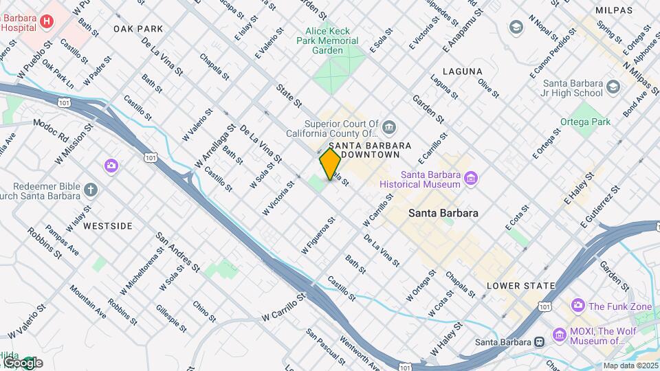 115 W Anapamu St Mapa y Detalles de la Ubicación
