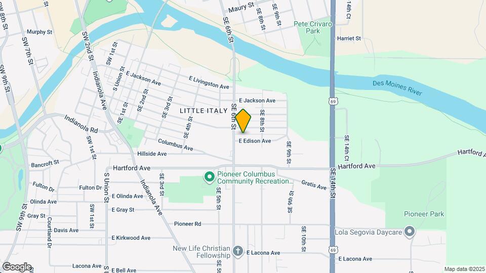 612 E Edison Ave Map and Location Details