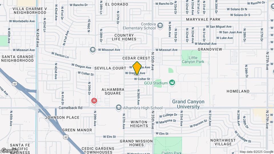 3602 W Colter St Map and Location Details
