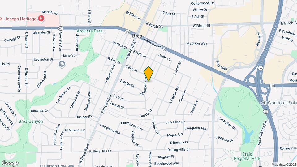 520 Magnolia Ave Map and Location Details