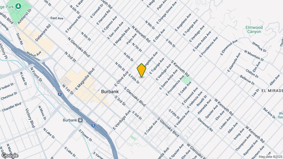 531 E Tujunga Ave Map and Location Details