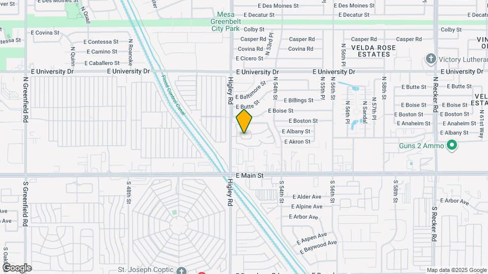 131 N Higley Rd Map and Location Details