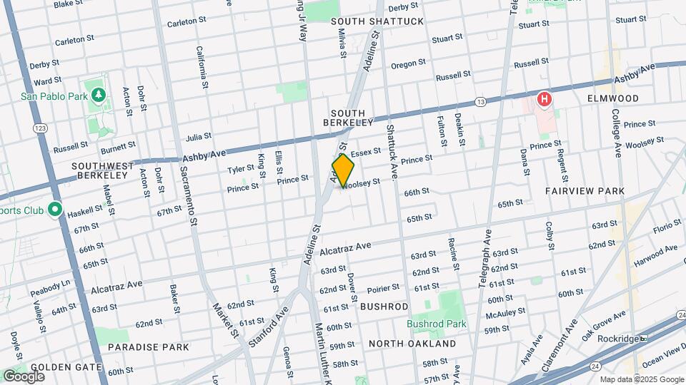1912 Woolsey St Map and Location Details