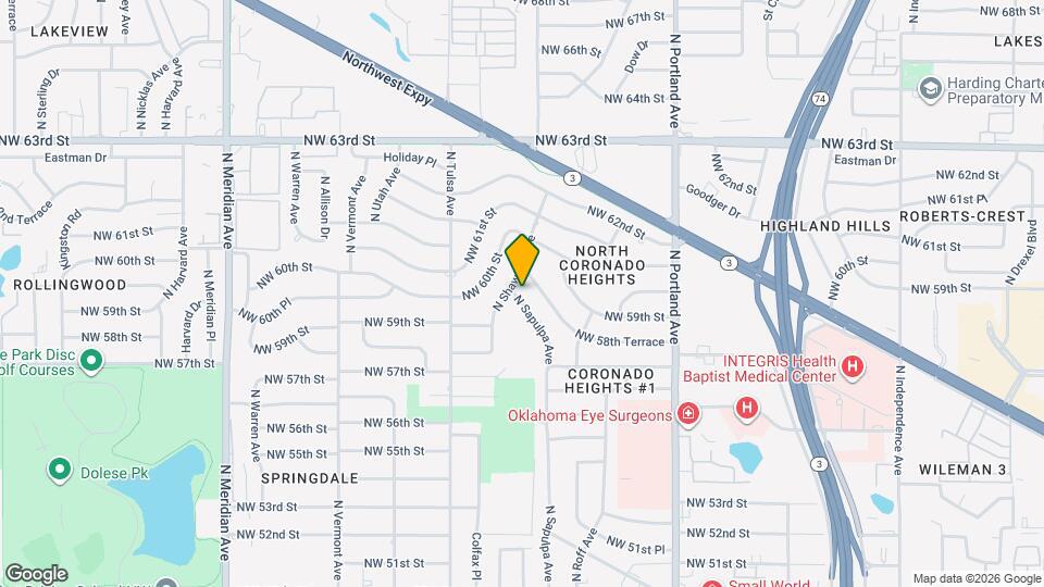 5952 N Sapulpa Ave Map and Location Details