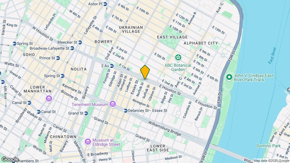 249 E Houston St, Unit 1 Map and Location Details