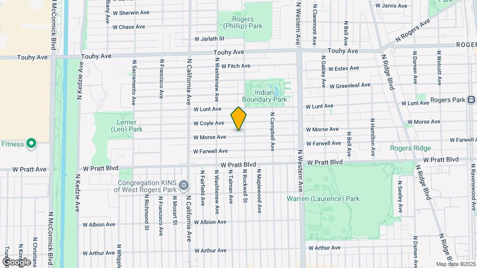 2614 W Morse Ave Map and Location Details