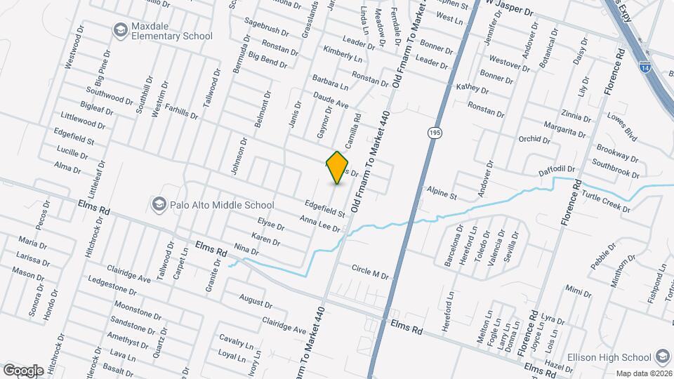 2810 Lawndale St Map and Location Details