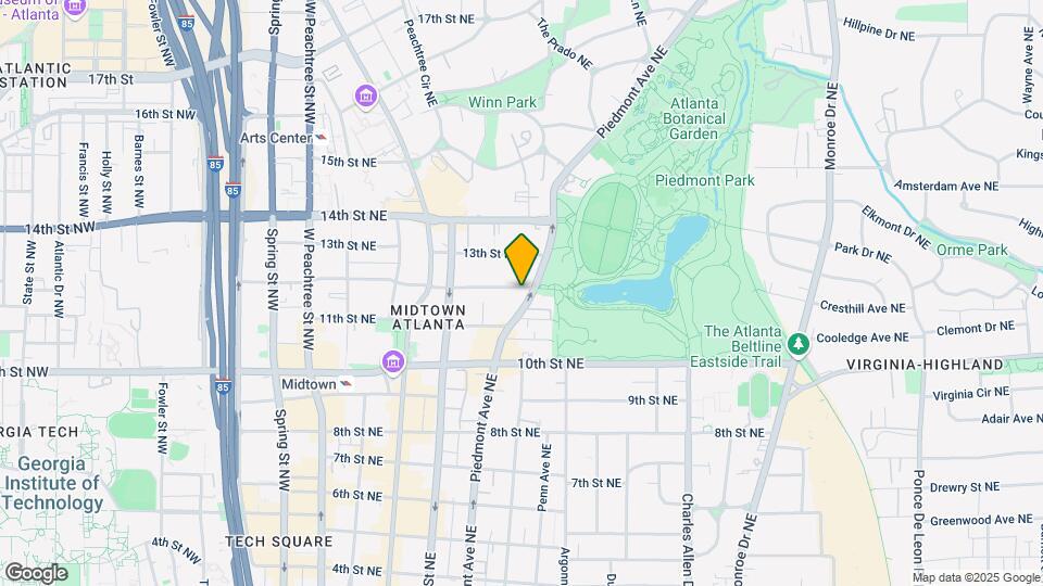 1072 Piedmont Ave NE, Unit 108 Map and Location Details