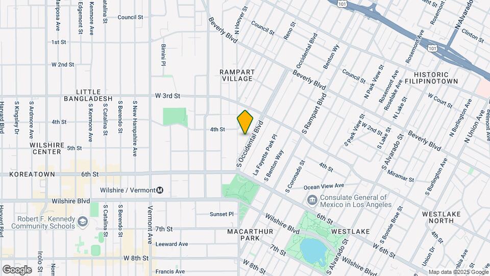 Wilshire Occidental Apartments Map and Location Details