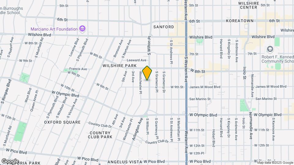 857 S Wilton Pl Map and Location Details