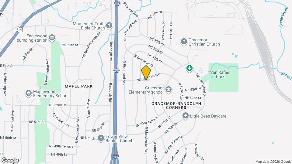 7813 NE 53rd Terrace Map and Location Details