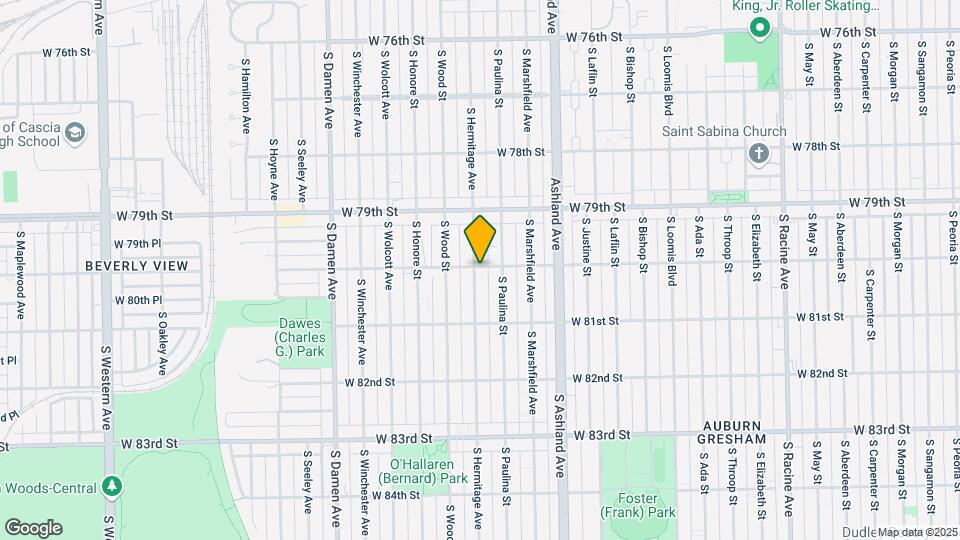 8001 S Hermitage Ave Map and Location Details