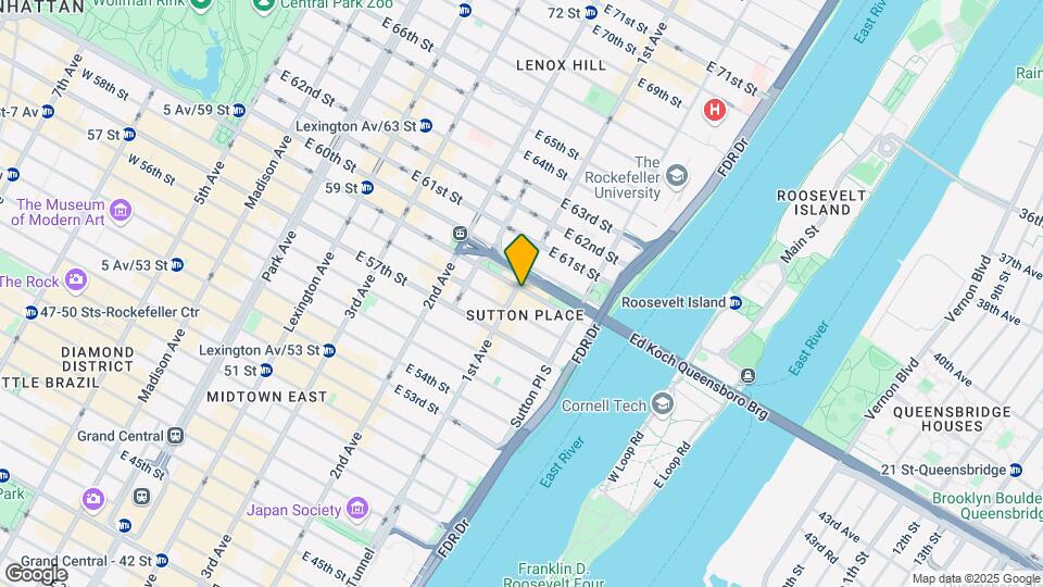 Prewar Sutton Place Mapa y Detalles de la Ubicación