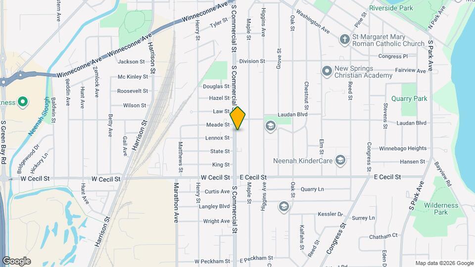 822 S Commercial St Map and Location Details