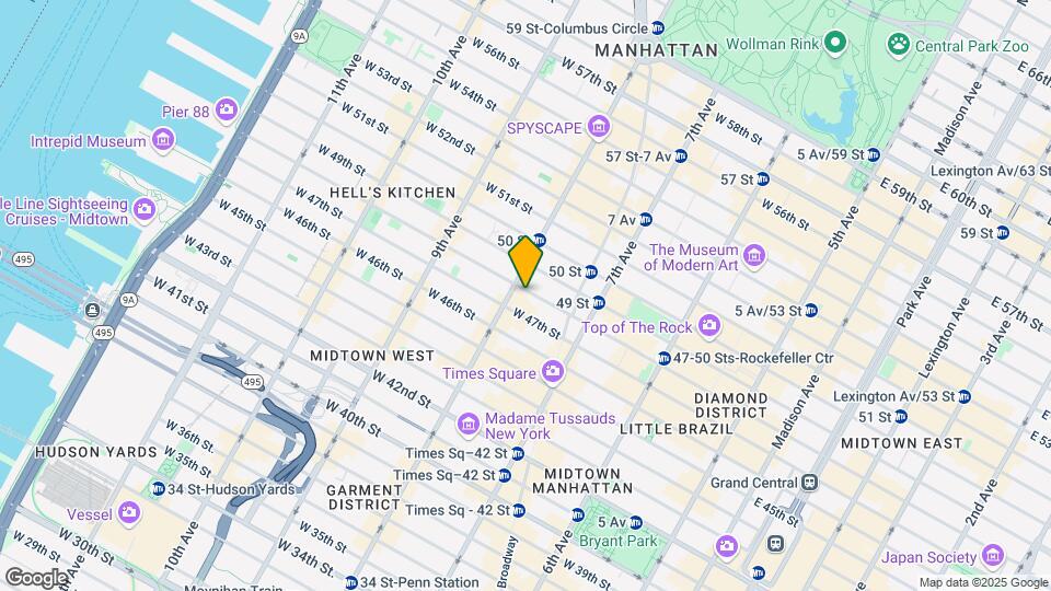 246 W 48th St Map and Location Details