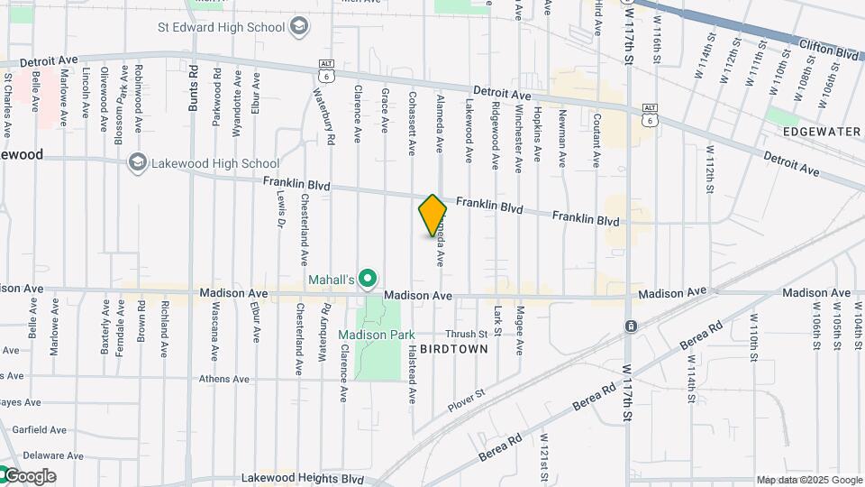 1598 Alameda Ave Map and Location Details