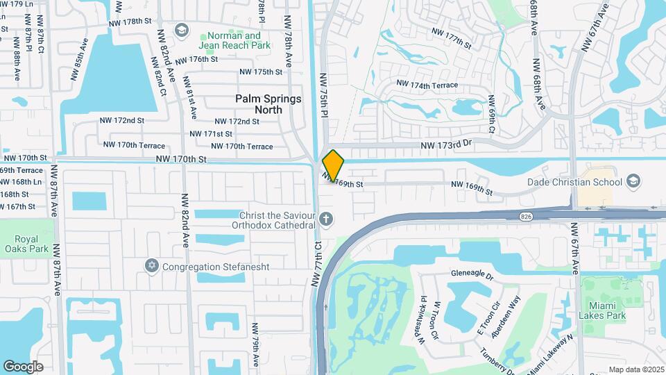7602 NW 168th Terrace Map and Location Details
