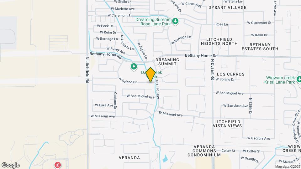 13516 W Solano Dr Mapa y Detalles de la Ubicación