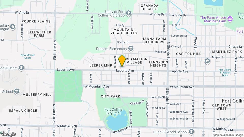 1418 Laporte Ave Map and Location Details