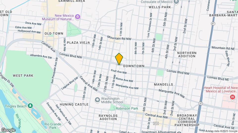 1020 Lomas Blvd NW Map and Location Details