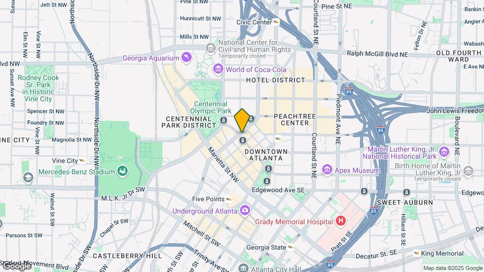 123 Luckie St NW Map and Location Details