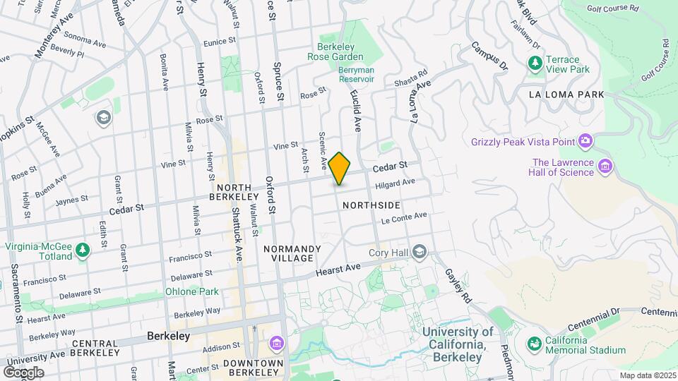 1645 Scenic Ave Mapa y Detalles de la Ubicación