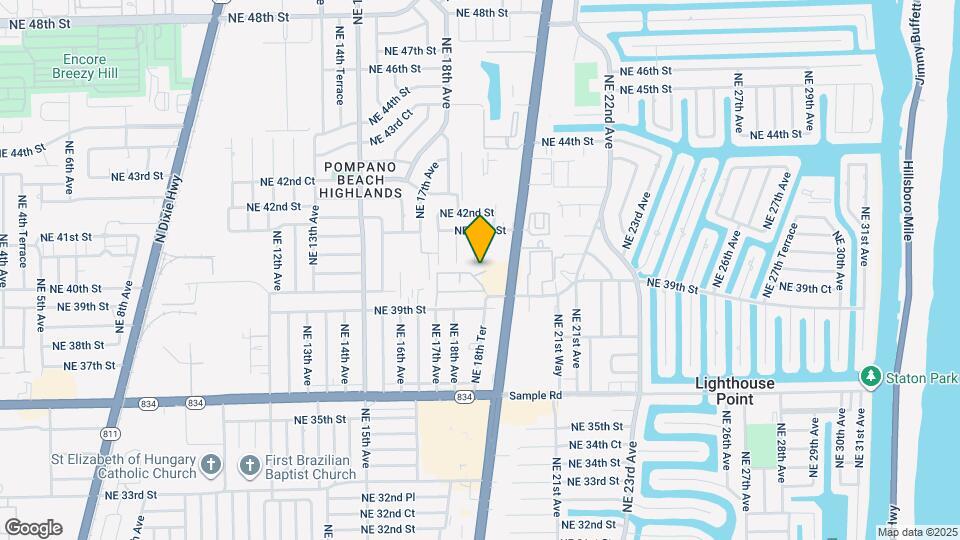 1821 NE 40th Ct Map and Location Details