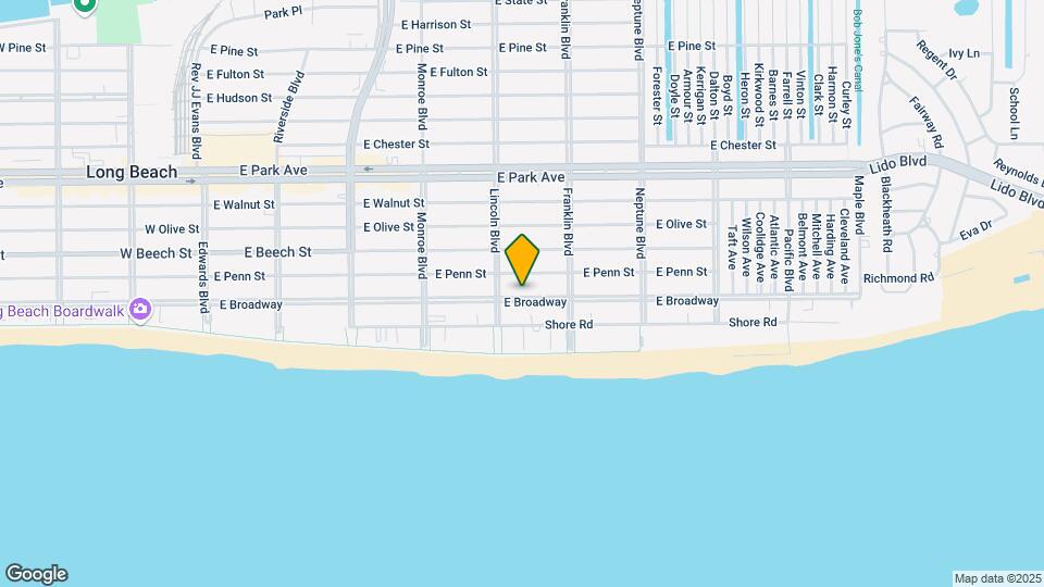 Long Beach Garden Apartments Map and Location Details