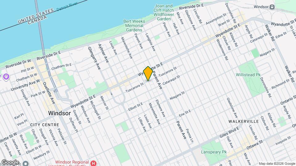 706 Marentette Ave, Unit 1 Map and Location Details