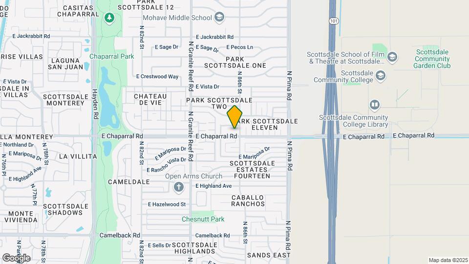 8532 E Chaparral Rd Map and Location Details