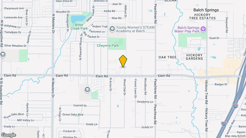 3505 Wood Oak Dr Map and Location Details