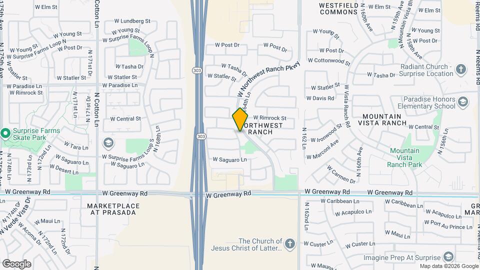 15821 N 165th Ln Map and Location Details